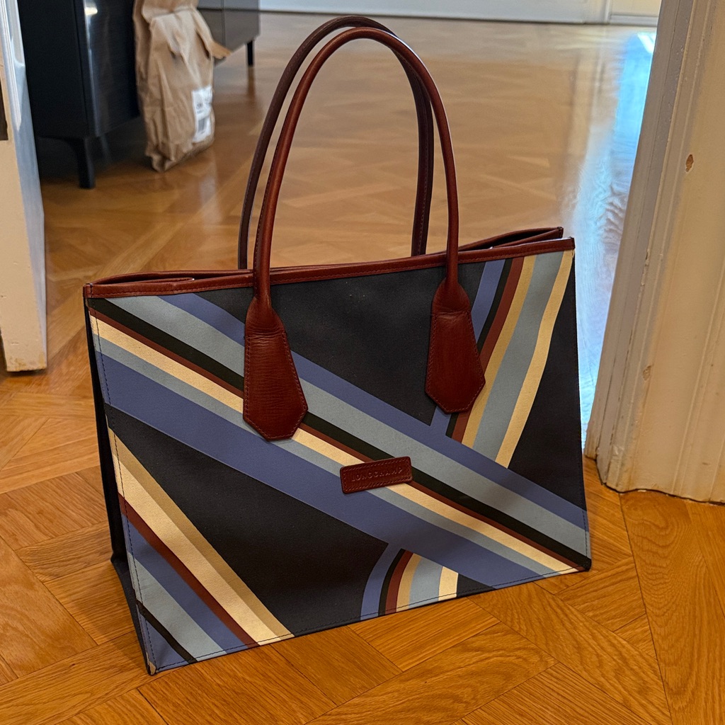 Longchamp Multicolor Striped Tote